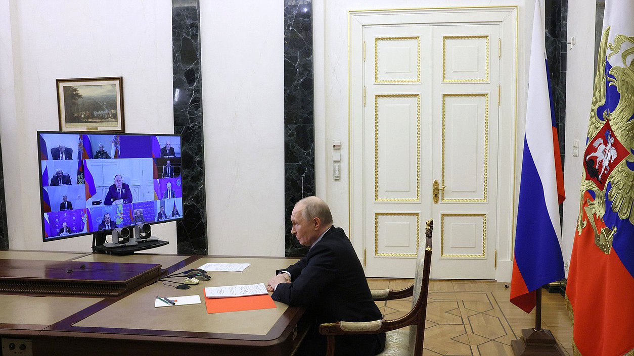Совещание Президента РФ с постоянными членами Совета Безопасности. Фото: kremlin.ru
