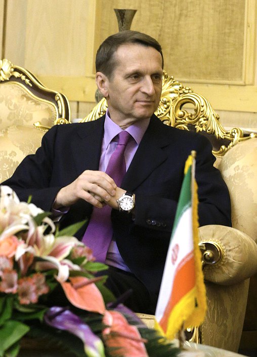 Рабочий визит Председателя Государственной Думы Федерального Собрания Российской Федерации Сергея Нарышкина в Исламскую Республику Иран. Беседа с заместителем Председателя Собрания Исламского Совета Ирана Махоммадом Хасаном.