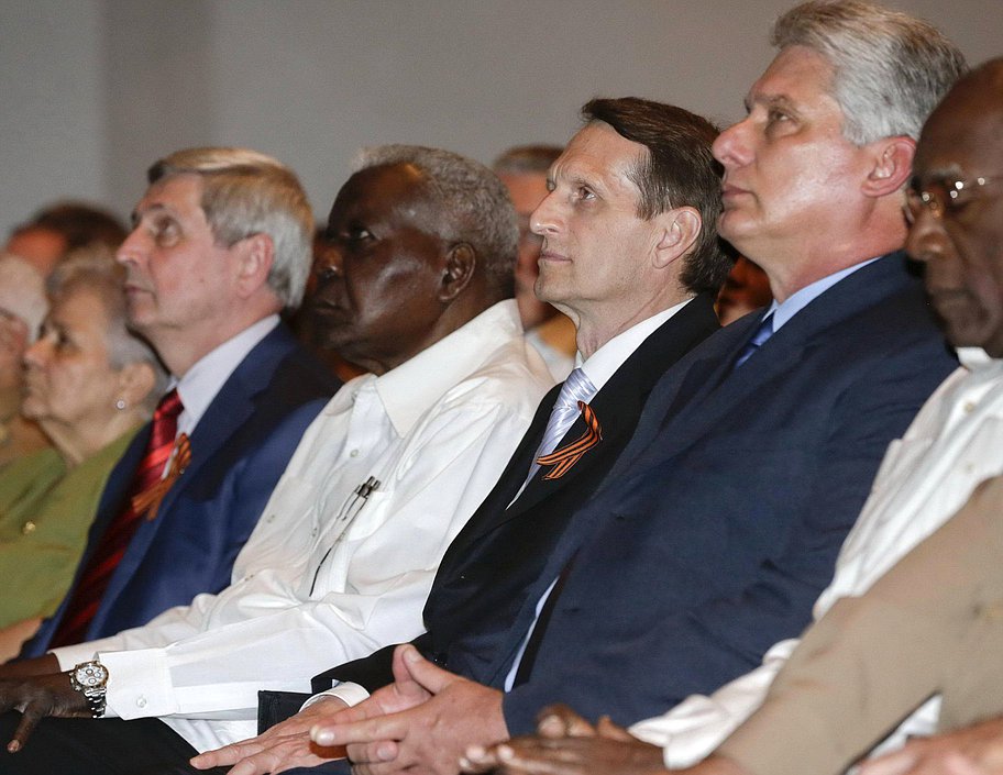 Официальный визит Председателя Государственной Думы Федерального Собрания Российской Федерации С.Е.Нарышкина в Республику Куба. Торжественное собрание, приуроченное к 55-летию восстановления дипломатических отношений между Российской Федерацией и Республикой Куба. 
