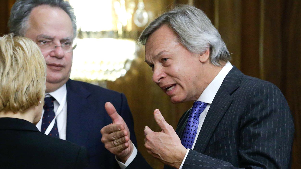 Встреча Председателя Государственной Думы Федерального Собрания российской Федерации С.Е. Нарышкина с Премьер-министром Греческой Республики А. Ципрасом.