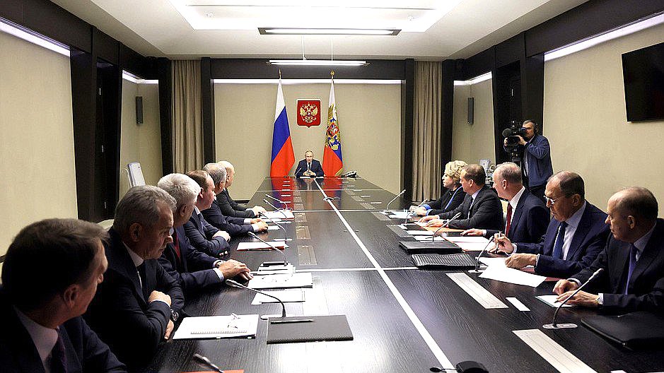Совещание с постоянными членами Совета Безопасности. Фото: kremlin.ru