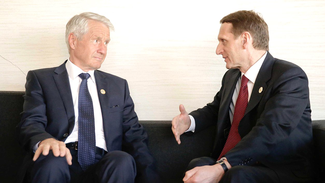 Рабочий визит Председателя государственной Думы Федерального Собрания Российской Федерации С.Е.Нарышкина в Турецкую Республику. Встреча с Генеральным секретарём Совета Европы Турбьёрном Ягланндом.