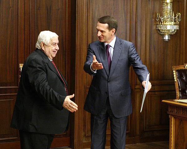 Сергей Нарышкин встретился с Министром иностранных дел Сирии В.Муаллемом    