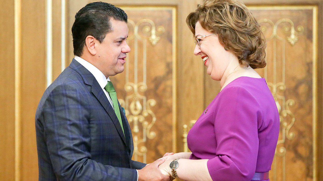 President of the Chamber of Deputies of the General Congress of the United Mexican State Edgar Romo Garcia and Deputy Speaker of the State Duma Olga Epifanova