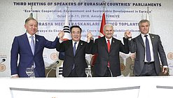 Chairman of the Mazhilis of the Parliament of the Republic of Kazakhstan Nurlan Nigmatulin, Speaker of the National Assembly of the Republic of Korea Moon Hee-sang, Chairman of the Great National Assembly of Turkey Binali Yıldırım and Chairman of the State Duma Viacheslav Volodin