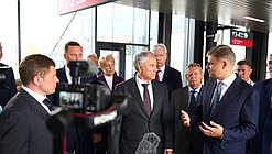 Председатель Государственной Думы Вячеслав Володин и генеральный директор – председатель правления ОАО «РЖД» Олег Белозеров