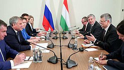 Meeting of Chairman of the State Duma Viacheslav Volodin and Speaker of the National Assembly of Hungary László Kövér