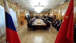 Meeting of Chairman of the State Duma Viacheslav Volodin and Chairman of the Standing Committee of the National People's Congress of the People's Republic of China Li Zhanshu