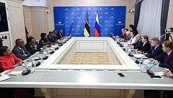 Meeting of Deputy Chairman of the State Duma Alexander Babakov and President of the Assembly of the Republic of Mozambique Margarida Adamugy Talapa