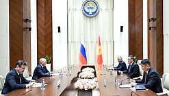 Встреча Председателя Государственной Думы Вячеслава Володина с Президентом Киргизской Республики Садыром Жапаровым