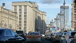 Дума здание улица Москва пробка авто