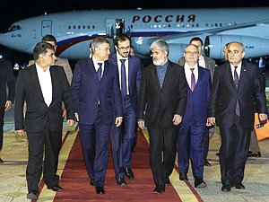 Председатель Государственной Думы Вячеслав Володин и Первый заместитель Председателя Собрания Исламского Совета Ирана Али Мотахари