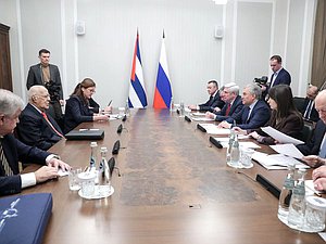 Meeting of Chairman of the State Duma Vyacheslav Volodin and Deputy Prime Minister of the Republic of Cuba, Minister of Foreign Trade and Foreign Investment Ricardo Cabrisas Ruiz