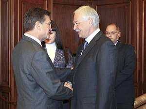 Состоялась встреча Председателя Государственной Думы Бориса Грызлова с Председателем Парламентской Ассамблеи ОБСЕ Петросом Эфтимиу