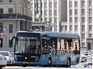Дума здание транспорт город Москва автобус электробус