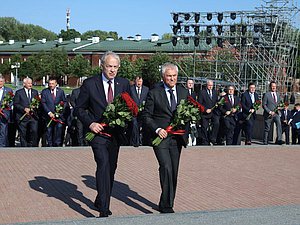Председатель Палаты представителей Национального собрания Республики Беларусь Игорь Сергеенко и Председатель Государственной Думы Вячеслав Володин