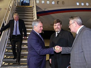 Chairman of the State Duma Viacheslav Volodin arrived in Strasbourg
