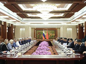 Встреча Председателя Государственной Думы Вячеслава Володина и Председателя Постоянного комитета Всекитайского собрания народных представителей Чжао Лэцзи