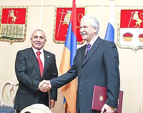 Состоялась встреча Председателя Государственной Думы Бориса Грызлова с Председателем Национального Собрания Республики Армения Овиком Абрамяном