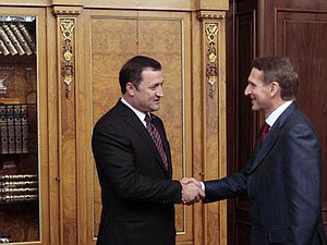 Председатель Госдумы Сергей Нарышкин встретился с Премьер-министром Республики Молдова Владимиром Филатом