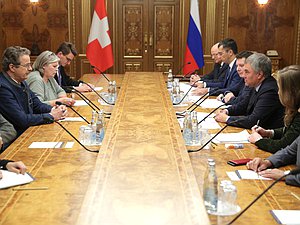 Meeting of Chairman of the State Duma Viacheslav Volodin and President of the Council of States of the Federal Assembly of the Swiss Confederation Jean-René Fournier