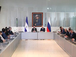 En Managua se celebró una reunión entre el Jefe de la Duma Estatal, Vyacheslav Volodin, y el Representante Especial del Presidente de la República de Nicaragua para el Desarrollo de las Relaciones con Rusia Laureano Facundo Ortega Murillo