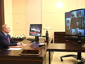 Совещание с постоянными членами Совета Безопасности (в режиме видеоконференции). Фото: kremlin.ru