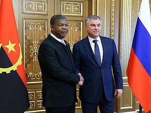 President of Angola João Lourenço and Chairman of the State Duma Viacheslav Volodin
