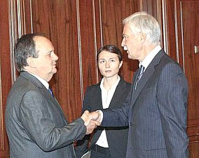 Состоялась встреча Председателя Государственной Думы Бориса Грызлова с Председателем Парламентской Ассамблеи Организации по безопасности и сотрудничеству в Европе (ПА ОБСЕ) Жоао Соарешом