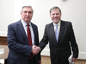 Meeting of First Deputy Chairman of the State Duma Ivan Melnikov and Ambassador of Argentina to Russia Eduardo Antonio Zuain