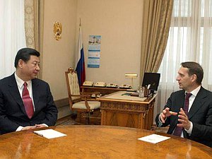 Председатель Государственной Думы Сергей Нарышкин встретился с Председателем КНР Си Цзиньпином 