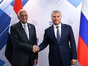 Chairman of the State Duma Viacheslav Volodin and Speaker of the House of Representatives of the Arab Republic of Egypt Ali Abdel Aal