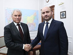 Председатель Государственной Думы Вячеслав Володин и губернатор Самарской области Вячеслав Федорищев