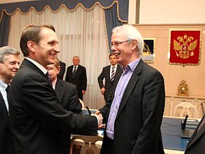 12 апреля Председатель Государственной Думы Сергей Нарышкин встретился с представителями постэлекторальной миссии Парламентской ассамблеи Совета Европы  