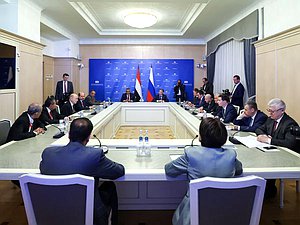 Meeting of Chairman of the State Duma Vyacheslav Volodin and President of the Presidential Leadership Council of the Republic of Yemen Rashad Mohammed Al-Alimi