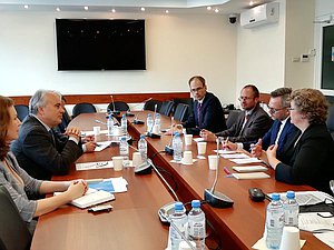 Встреча координатора депутатской группы ГД по связям с Бундестагом ФРГ, Председателя Комитета по энергетике Павла Завального с Государственным министром по делам Европы МИД ФРГ Михаэлем Ротом