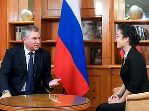 Interview of Chairman of the State Duma Viacheslav Volodin with Vietnamese TV company VTV