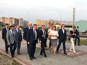 Председатель Государственной Думы Вячеслав Володин в ходе осмотра Олимпийского парка в Тамбове