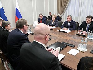 Meeting of Chairman of the State Duma Viacheslav Volodin and Speaker of the Parliament of the Republic of Finland Matti Vanhanen