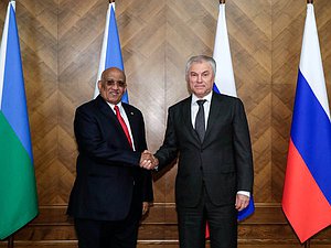 Chairman of the State Duma Vyacheslav Volodin and Speaker of the National Assembly of the Republic of Djibouti Dileita Mohamed Dileita