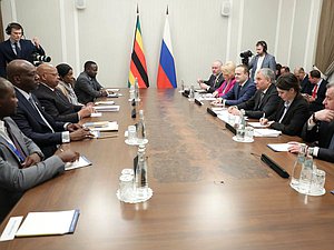 Meeting of Chairman of the State Duma Vyacheslav Volodin and Speaker of the National Assembly of the Republic of Zimbabwe Jacob Mudenda