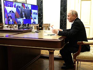 Совещание с постоянными членами Совета Безопасности РФ. Фото: kremlin.ru