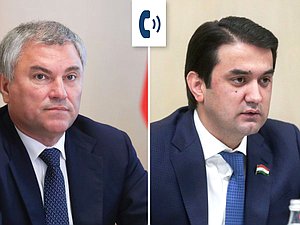 Viacheslav Volodin had a telephone conversation with Chairman of the National Assembly of Tajikistan Rustami Emomali