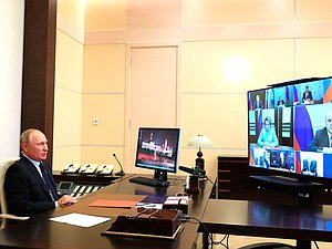 Совещание Президента РФ с постоянными членами Совета Безопасности (в режиме видеоконференции). Фото: kremlin.ru