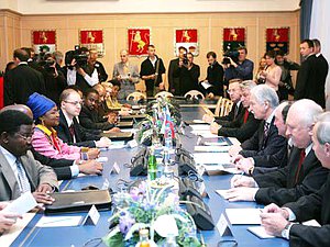 Состоялась встреча Председателя Государственной Думы Бориса Грызлова со спикером Национальной Ассамблеи ЮАР Балекой Мбете