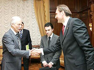 Состоялась встреча Председателя Государственной Думы Бориса Грызлова с Председателем Скупщины Республики Черногория Ранко Кривокапичем