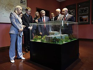 Members of the State Duma at the Chinese Eastern Railway Museum in Changchun