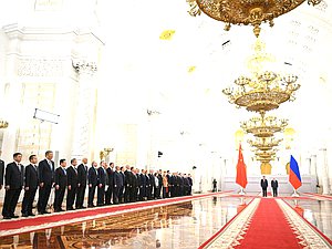 Церемония официальной встречи Председателя Китайской Народной Республики Си Цзиньпина Президентом Российской Федерации. Фото: kremlin.ru