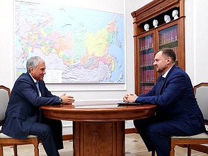 Председатель Государственной Думы Вячеслав Володин и губернатор Запорожской области Евгений Балицкий