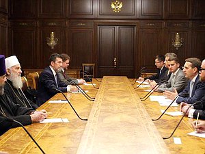 23 июля Председатель Государственной Думы Сергей Нарышкин встретился с Предстоятелем Сербского Патриархата Иринеем
